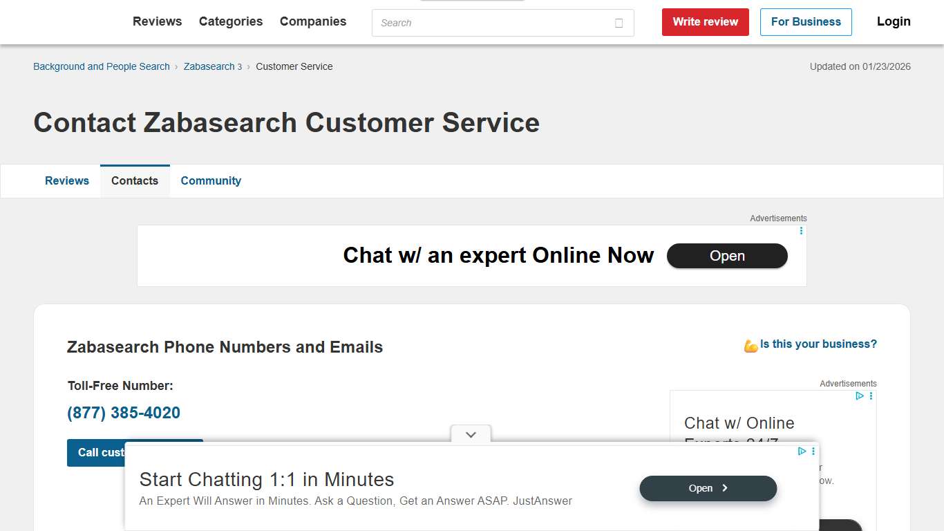 Zabasearch Customer Service Phone Number (877) 385-4020, Email, Help Center