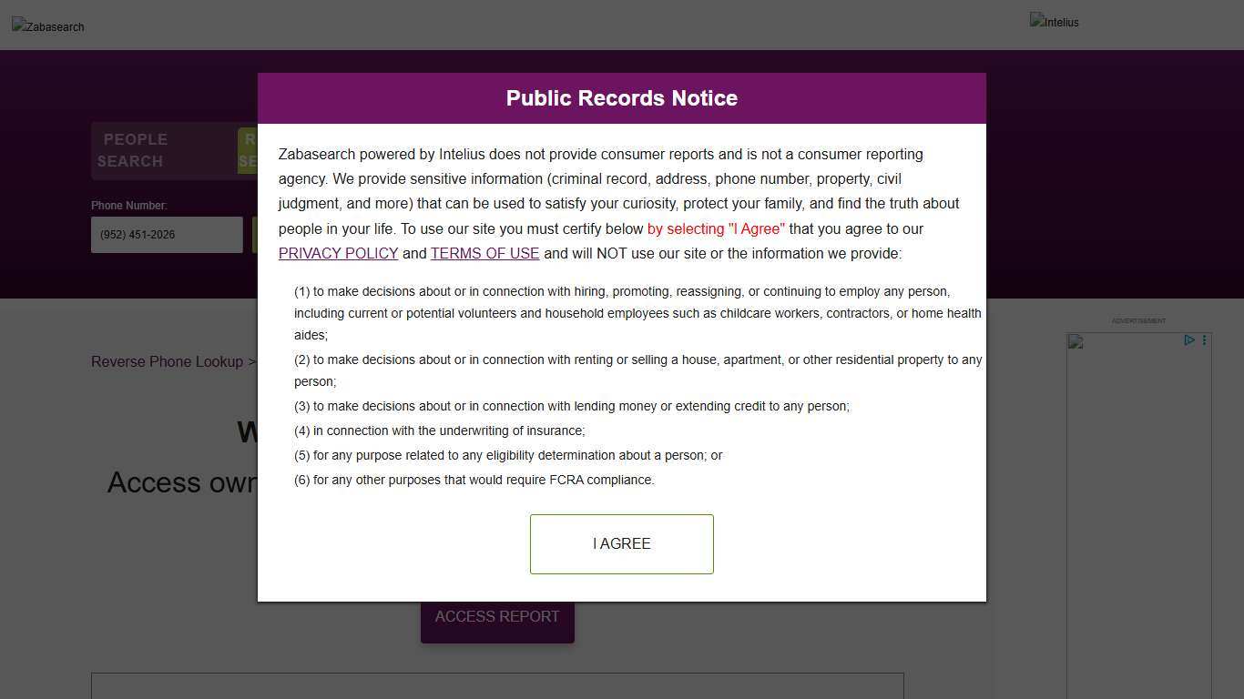 Owner Details for (952) 451-2026 Revealed Zabasearch